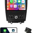 2+32G 10.1 inches Android 12 Double Din Car Stereo for Ford Mustang 2010 2011 2012 2013 2014 IPS Touchscreen Screen Car Radio with Carplay & Android Auto Support Backup Camera GPS FM Navi BT