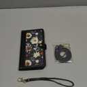 Furiet Floral Wallet Case for Samsung Galaxy S20 Ultra 5G with Wrist Strap Shoulder Strap Zipper Purse, Luxury PU Leather Card Holder Stand Phone Cover for S20ultra 20S S 20 A20 S2O 20ultra G5 Black