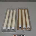 GenSwin Flameless Ivory Taper Candles Flickering with 10-Key Remote, Battery Operated Led Warm 3D Wick Light Window Candles Real Wax Pack of 6, Christmas Home Wedding Decor(0.78 X 9.64 Inch)