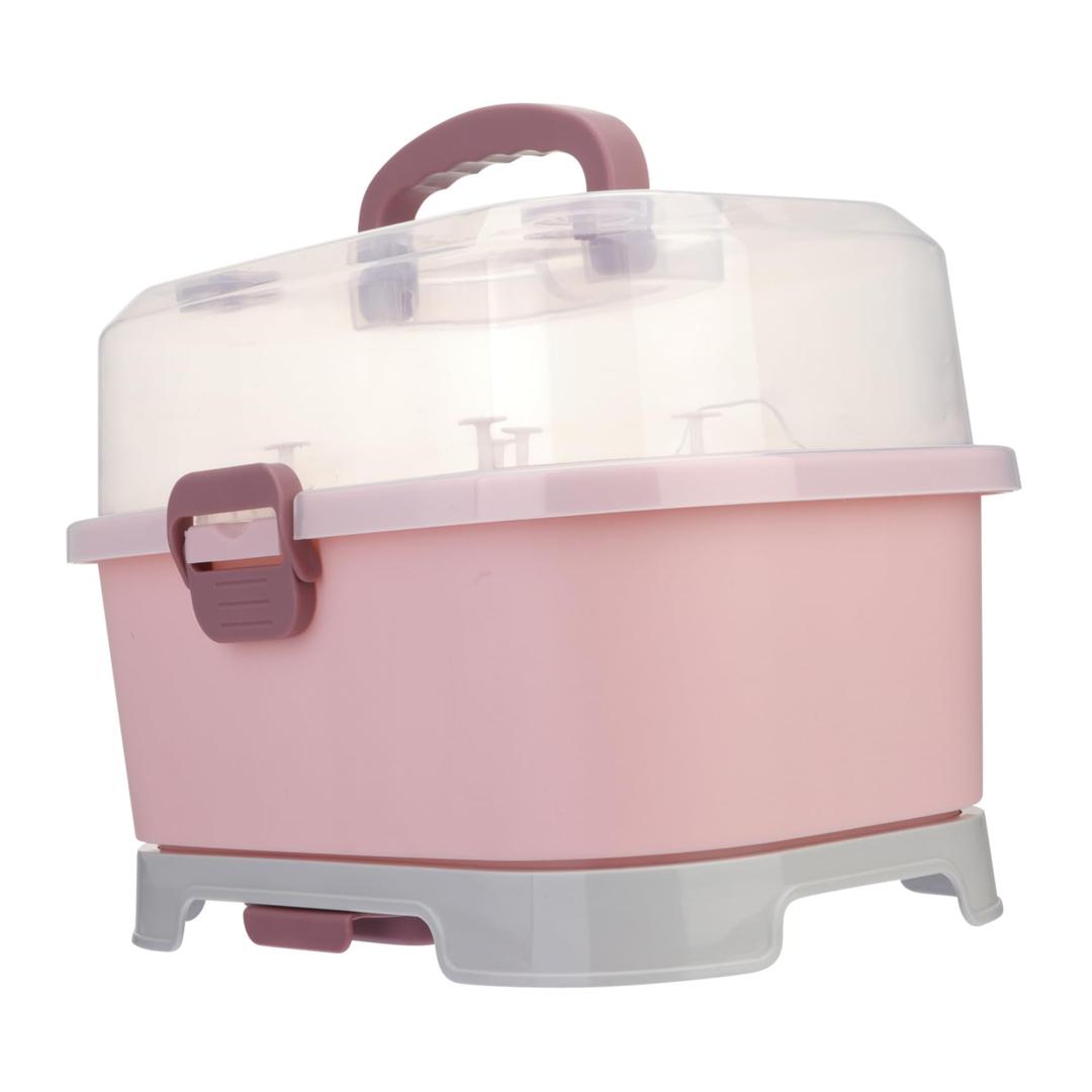1pc Bottle Drying Rack Box Portable Milk Bottle Case Supplies Container Lightweight and Detachable Design for Home and Travel Use