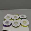 DECYOOL Mardi Gras Ribbon, 6 Rolls 60 Yards Mardi Gras Grosgrain Ribbons 10 mm Wide Green Purple Yellow Craft Ribbon for Gift Wrapping Carnival Party Home Decorations