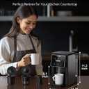 AIRMSEN Grind & Brew Coffee Maker with Built-in Grinder (2026 Model) - Single-Serve, Compatible with K-Cup Pods & Ground, 1000W Fast 6-14oz Brewer, Descaling Alert, Touchscreen & 50oz Removable Tank
