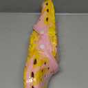 Cubufly Toddler Kids Clogs Garden Shoes for Boys Girls Marbled Tie Dye Water Shoes Slip on Sandals (5 Big Kid, Pink/Yellow)