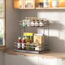 2 Pack Under Sink Organizers and Storage, 2 Tier Pull Out Cabinet Organizer, Metal Sliding Drawer Storage for Kitchen BathroomGray (Grey)