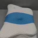 Pain Relief Cervical Pillow for Neck Support,Adjustable Ergonomic Pillow Cozy Sleeping,Odorless Orthopedic Memory Foam Pillows,Contour Bed Pillow for Side Back Stomach Sleeper (Queen Size-24.8''Lx14.96''Wx5.78''H, Dark Blue)