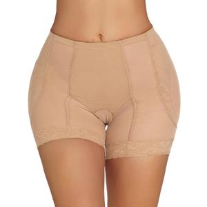 Women's Hip Pads Shapewear Padded Underwear Shaping Thigh Shorts Dip Enhancer Butt Lifter (4-6, Nude-11)