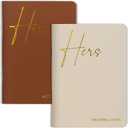 Elegant Vow Books With Gold Foil Lettering For Your Wedding - Perfectly Sized His and Hers Vow Books With Plenty Of Pages To Write Whatever is on Your Heart - A Beautiful Addition For The Wedding Day
