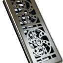 Floor Vent Cover, 4 x 10, Fan Shape Panel Floor Vent Cover, Decorative Vent Covers for Home Floor, Heavy Duty Steel Air Vent Covers to Walk on(Brown, 1 Pack)