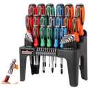 HORUSDY 11-piece Magnetic Screwdriver Set with Case, 5 Phillips & 5 Flat Head Tips with Magnetizer demagnetizer Precision Screwdriver Set