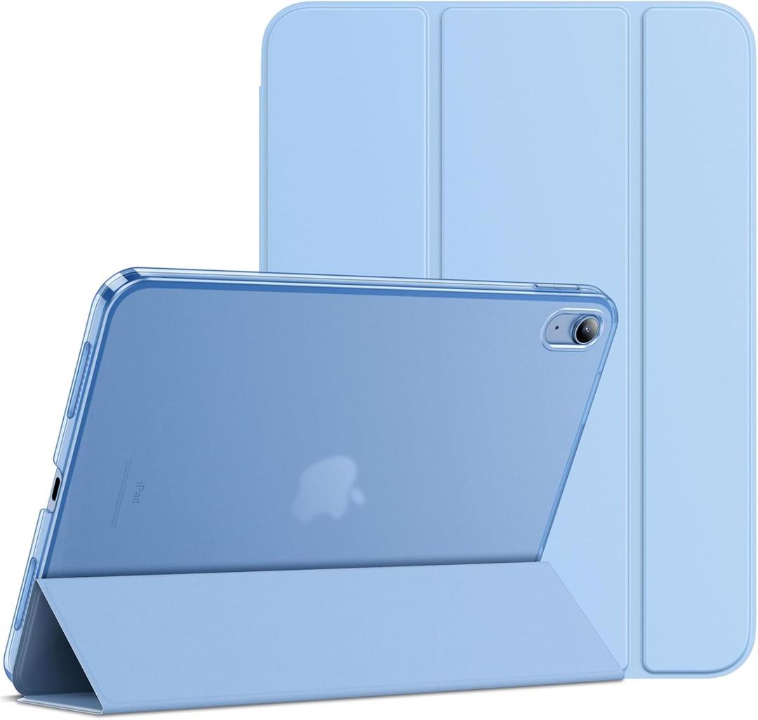 JETech Case for iPad (A16) 11th Generation 11 Inch 2025 / iPad 10th Generation 10.9 Inch 2022, Slim Smart Cover with Hard PC Translucent Back, Supports Touch ID, Auto Wake/Sleep (Blue)