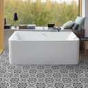 Elffloor Peel and Stick Floor Tile: 10 PCS Self-Adhesive Waterproof Vinyl Flooring,11.8" x 11.8" Retro Black Flowers Sticker for Bathroom, Kitchen, Bedroom