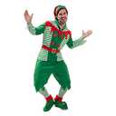 EraSpooky Elf Costume Men Christmas Santa Helper Fancy Dress Red and Green, M