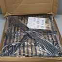 10 Panels No Dig Decorative Outdoor Garden Fence with Gate for Yard, 24 in(H) X 20 ft(L) Animal Barrier Fencing Rustproof Metal Wire Panel Border for Dog, Rabbits, and Patio Temporary Ground Stakes