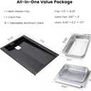 69804 Grease Tray & 67047 Catch Pan for Weber Spirit 300 Series Gas Grills, Front-Control: E/S-310 320 330, Drip Tray with 10 Pack Aluminum Foil Liner, Replace Weber 69804 67047