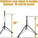 Gooseneck Tripod Stabilizer Jack for 5th Wheel Trailer Rv, (Allow Drill Adjust), 5000lb Load Capacity & Adjustable Height from 35" to 56"Patented