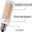 E11 led Bulb 75w 100w Halogen Bulbs Replacement, JD e11 T4 Mini Candelabra Base 110V 120V 130 Voltage Input Light Bulbs, Warm White 3000K Pack of 4 (E11-4PWW)