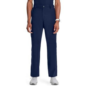Cherokee Infinity Men Scrub Pants, 6 Pockets, Tapered Leg with Zip Fly Front and Inside Functional Drawstring Cargo - CK200A (Blue, XL)