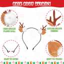 Deer Ears Antler Headbands Reindeer Antlers Hairband Halloween Costume Hair Accessories Christmas Headwear for Christmas Party Cosplay