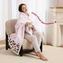 Spoiled Wife Wearable Blanket Hoodie, Valentines Day Gifts for Her Wife Women from Husband, Mothers Day Birthday Ideas, Throw Blanket for Women Shawl Wraps Poncho Robe, Pinkish White