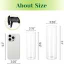 Hewory Glass Cylinder Vases for Centerpieces: 7+6" Tall 12Pcs Clear Small Bud Vases for Flowers Wedding Party Table Decoration - Skinny Hurricane Candle Holders for Floating Candles