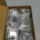 Ravinte 20 Pack (10 Pairs) 1/2" Overlay Cabinet Hinges, Self-Closing Semi-Concealed Face Mount, Polished Chrome Decorative Hardware with Door Bumpers for Kitchen & Cupboard Doors, Silver