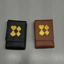 2 Pieces Single Deck PU Leather Playing Card Case Holder Black Brown Deck Holder Playing Card Holders for Adults Box Protector Poker Case Fits Poker and Bridge Size for 3.54x 2.36 Inch Gard