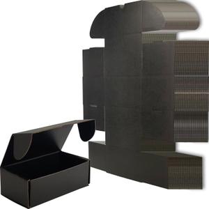 Small Black Shipping Boxes for Small Business Pack of 50-4x3x2 inches Cardboard Corrugated Mailer Boxes for Shipping Packaging Craft Gifts Giving Products