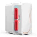 SUAVO Mini Fridge for Bedroom Skincare Fridge 6L/8 Cans Small Refrigerator Compact Refrigerator 110V AC/12V DC Portable Cooler and Warmer for Skin Care Cosmetic Beverages Drinks, Office Dorm and Car