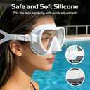 Adult Swim Goggles with Nose Cover, Wide View Diving Mask No Leak Swimming Goggles for Men Women Youth