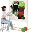 Kerty Extra Large Tufting Frame, 59" × 43" Wooden Tufting Frame for Rug Making, A Safer Tufting Cloth Stand Using Plastic U-Shaped Channels Instead of Nails