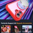 Diaclara Magnetic Designed for iPhone 17 Case 6.3'' Full Body Bumper,[Compatible with MagSafe] Military Drop Proof Phone Case with Built-in Screen Protector,Easy Install,No Gap,Red