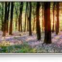 Lavender Forest Canvas Wall Art: Landscape Framed Picture Modern Violet Woodland Painting Sunset Scenery Artwork Prints Decor for Bedroom, 40"L x 20"W