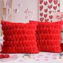 Mother's Day Throw Pillow Covers, Set of 2 Mother's Day Throw Pillow Covers,18x18 Inch Luxury Soft Heart Decorative Pillowcase Cushion Cover Wedding Home Decor for Sofa Living Room Couch Bed