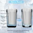 Iced Coffee Tumbler, 45 Insulated Beer Mug for Freezer, (Ice-Free) Double-walled Freezable Slushie Cup with Stainless Steel Liner, Travel Coffee Mug Reusable, with Lid and Straw, 16oz (1, Black)
