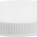 120mm (4 7/8 ") Fit - (6 Pack) Large White Plastic Lids for 1 Gallon Wide Mouth Glass & Plastic Jars  PE Foam Liner, Food-Grade, Leak-Resistant Caps (Jars Not Included) by The Kombucha Company
