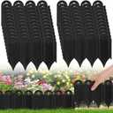 15ft Thicken Sturdy Garden Edging - 4.3in Raised & Easy to Install Plastic Flower Bed Border, Splicable Landscaping Edgings for Outdoor Yard Lawn Landscape Decorations