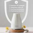 InnoGear Essential Oil Diffuser, Ultrasonic Diffusers for Home Aromatherapy Humidifier for Mother's Gift Bedroom Room 7 Colors LED 2 Mist Mode Auto Off, White Grey