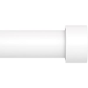 White Extra Long Curtain Rod 30 to 240 inch, Heavy Duty Curtain Rods for Windows with Modern End Caps, 1 inch Drapery Rods Set for Outdoor Patio, Adjustable Curtain Rod for Room