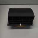 6 Inch Exhaust Vent Cover, HG Power Metal Dryer Vent Cover Outside with Removable Screen & Cushioned Non Return Flap, Air Wall Vent for House, AC, Opening Diameter: 5.7" Black