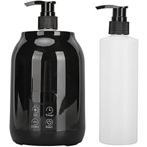 Massage Oil Warmer, Professional Electric Lotion Bottle Warmer with Two Oil Bottle Dispenser, LED Temperature Display, Essential Lube Gel Cream Heating Warmer for Home, Salon, SPA
