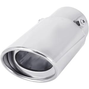 Dsycar Adjustable 1.75-2.75 Inch Inlet Exhaust Tips, 3.5" Oval Outlet, Stainless Steel Exhaust Pipe Tips for 1.75"/2"/2.25"/2.5"/2.75" Outside Diameter Tailpipe (Large Straight)