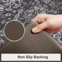 KIMODE Comfort Kitchen Mats for Floor Cushioned Anti Fatigue 2 Piece,Boho Floral Kitchen Rugs Non Slip,Waterproof Memory Foam Kitchen Mat Carpet for Laundry Office Home,Dark Grey 17"x29.5"+17" x47