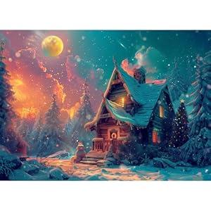 MISITU Jigsaw Puzzles 1000 Pieces for Adults Fantasic Challenging Difficult Puzzles Christmas Birthday Gift Game Toys Magical House 19.69 x 27.56 Inches