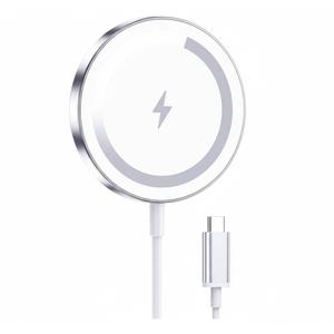 WRVVR for Apple Mag-Safe Charger 1Pack, Magnetic Wireless Charger for iPhone 17/17 Pro/17 Pro Max/Air/16 15 14 13 12 Pro Max Plus mini, Charging Pad for Airpods Pro 3 Strong Magnet, Silver