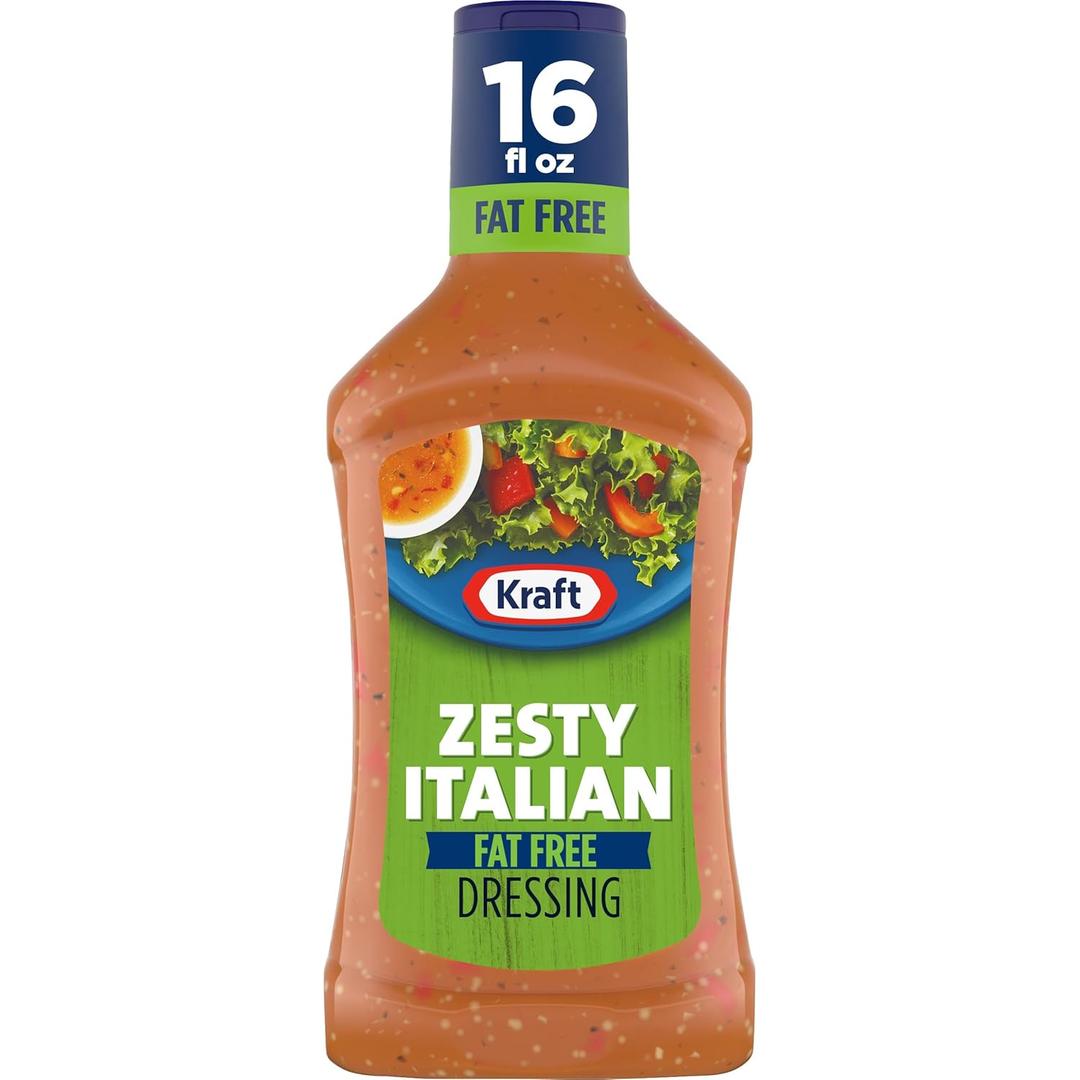 Kraft Zesty Italian Fat Free Salad Dressing (16 fl oz Bottle) BBD: 04-08-26