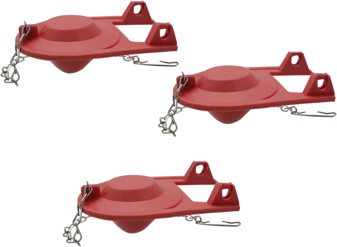 Toilet Flapper Replacement parts for Toilet Flush Valves, 2-Inch, with Flappers and 9.06Inch23mm) Stainless Chains, Universal, Compatible with Kohler, Replacement Parts for WC Repair (3)