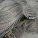 Old Lady Wigs for Women, Grey Wigs for Granny Grandma Costume-Gray Wig, Wig Cap, Madea Granny Glasses, Eyeglass Retainer Chain, Pearl Necklace (5pcs Set)