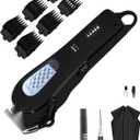 Hair Clippers for Men Cordless&Corded Barber Clippers for Hair Cutting & Grooming Professional Hair Trimmer for Men Rechargeable Hair Trimmer Kit for Household(Black)
