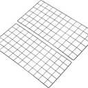 PATIKIL 24"x12" Wire Grid Panel, 2 Pack Wall Grid Decorative Panels Board Photo Pictures Display Decor Hanging Organizer for Home Office, Black