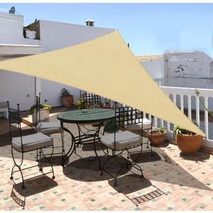 Garden EXPERT 16'x16'x23' Sun Shade Sail Sand Right Triangle Canopy Sail Shade Cloth for Patio Garden Outdoor Backyard